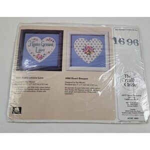 The Creative Circle Heart Bouquet  #1696 Counted Cross Stitch Kit NIP
